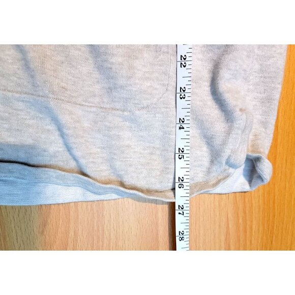J Jill Pure Jill Shirt Large Tan Knit V-Neck Pockets Casual Comfort Breathable - Picture 6 of 12